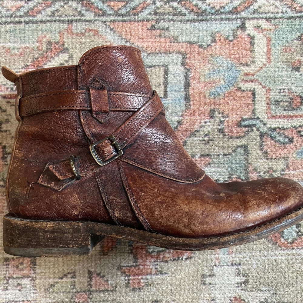 Frye Jaden Cross Strap Ankle Boots
